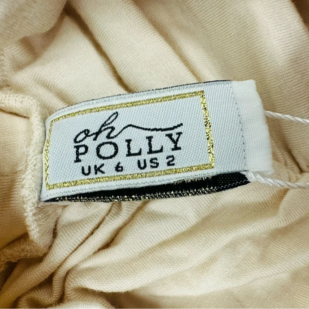 OH Polly size 2 Ivory High Waist Ruched Bootie Leggings NEW - Picture 11 of 14